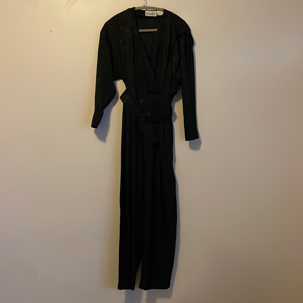 Black silk vintage Liz Claiborne jumpsuit